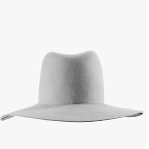 Janessa Leone Wide Brim Wool Hat in Grey